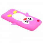 Wholesale iPod Touch 4 3D Penguin Case (Hot Pink)